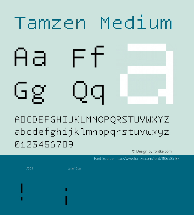 Tamzen 1.11 Font Sample