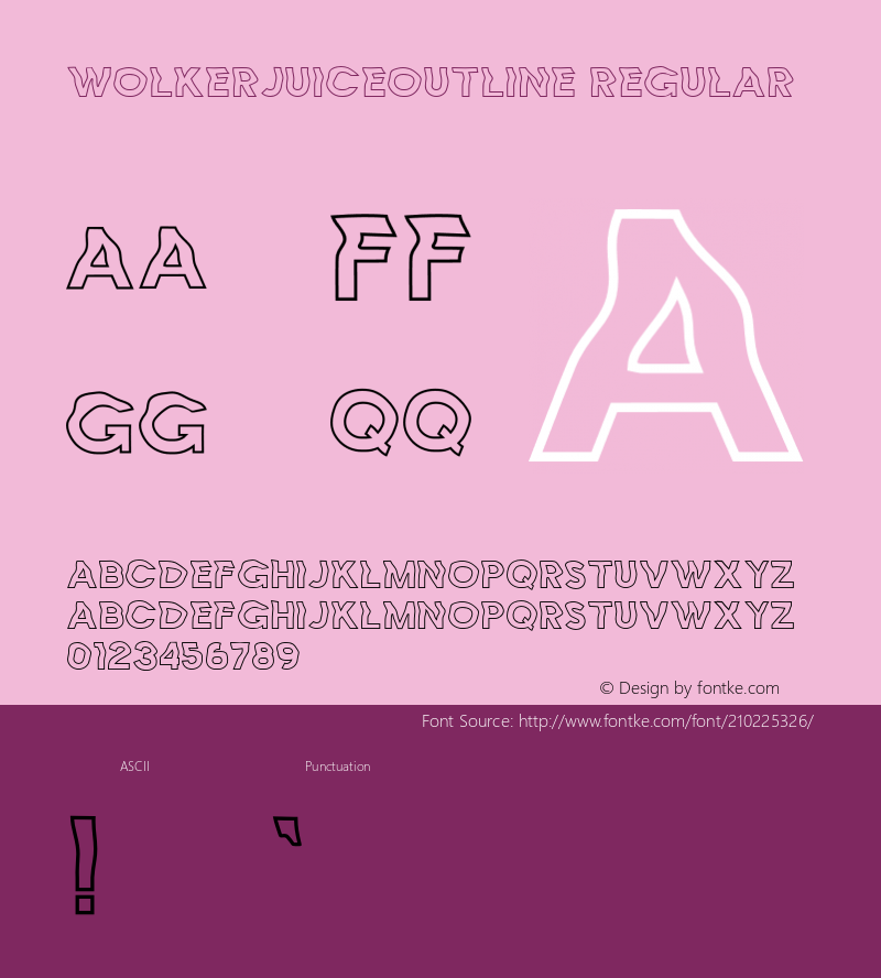 Wolkerjuiceoutline Version 001.000图片样张