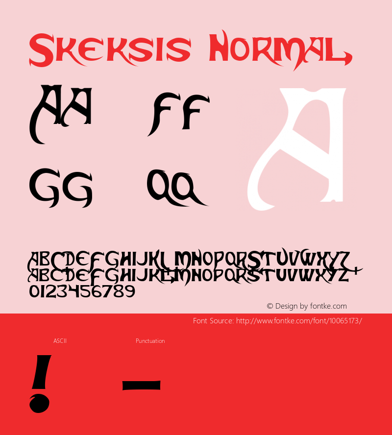 Skeksis Normal Unknown Font Sample