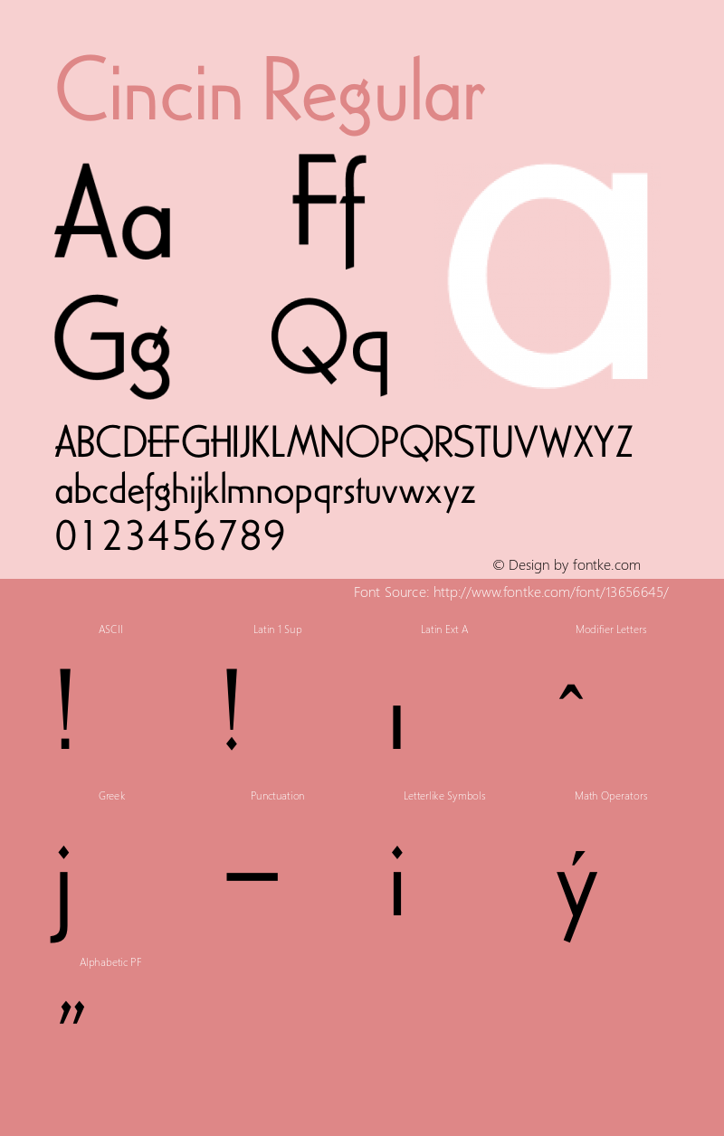 Cincin Regular 001.000 Font Sample