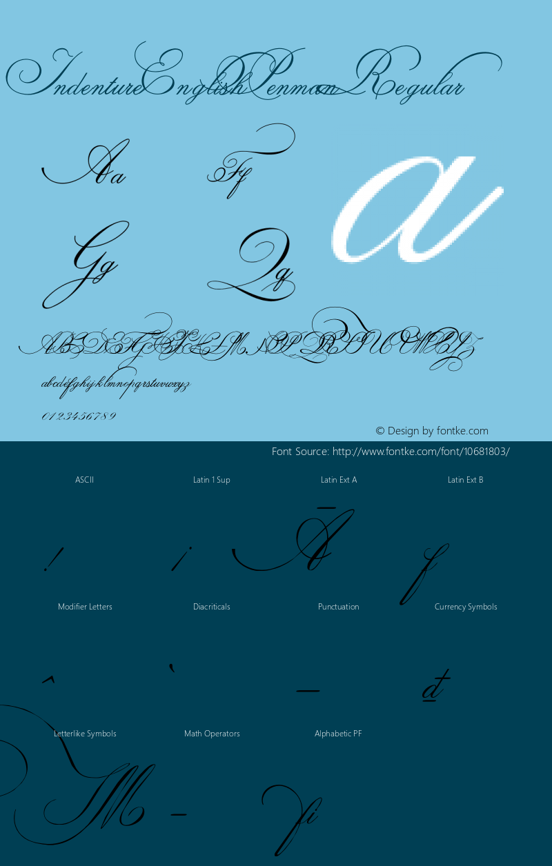 IndentureEnglishPenman Regular Version 5.008 2010;com.myfonts.easy.intellecta.indenture-english-penman.regular.wfkit2.version.3wmw Font Sample