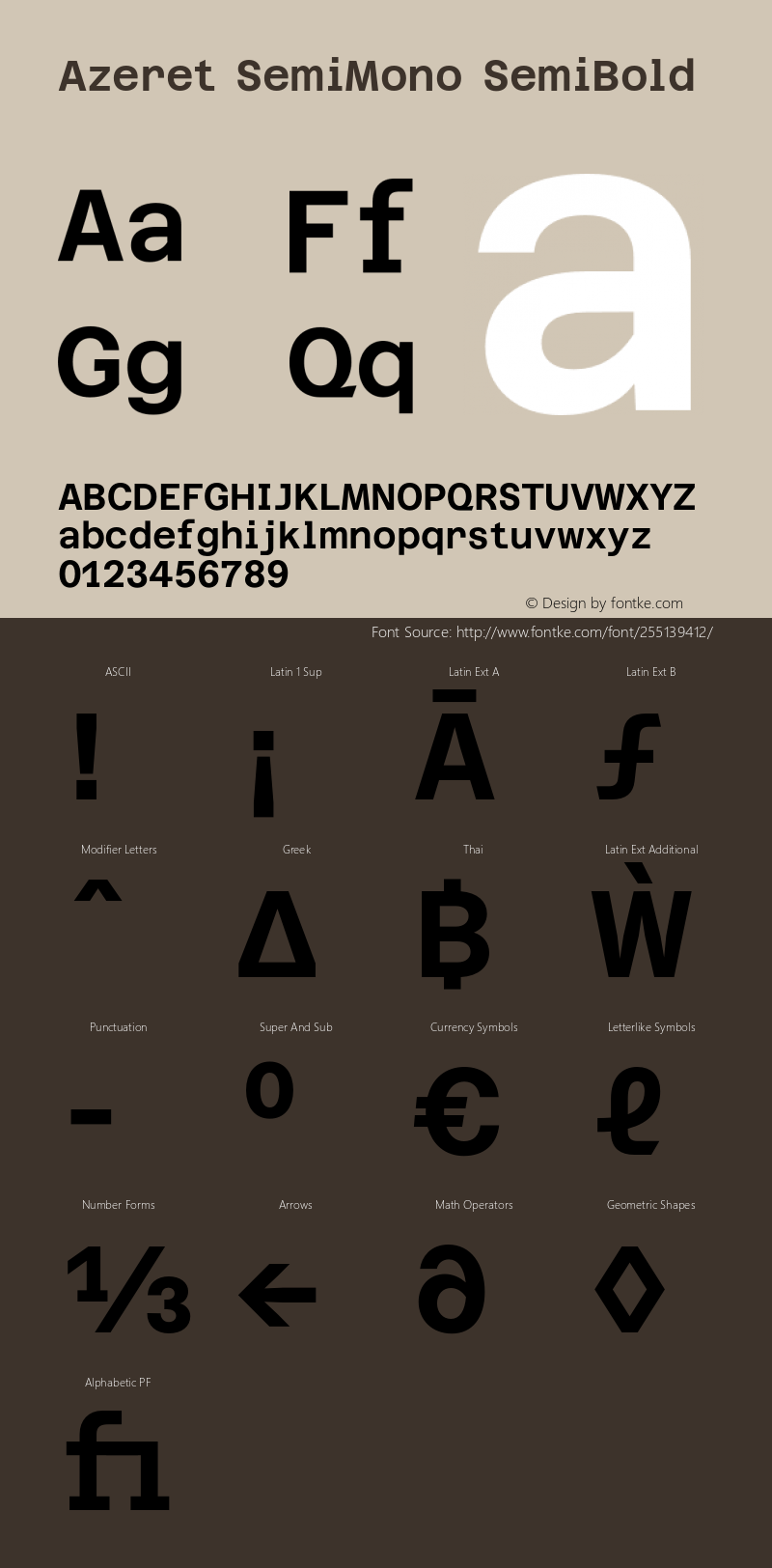 Azeret SemiMono SemiBold Version 1.000; Glyphs 3.0.3, build 3084图片样张