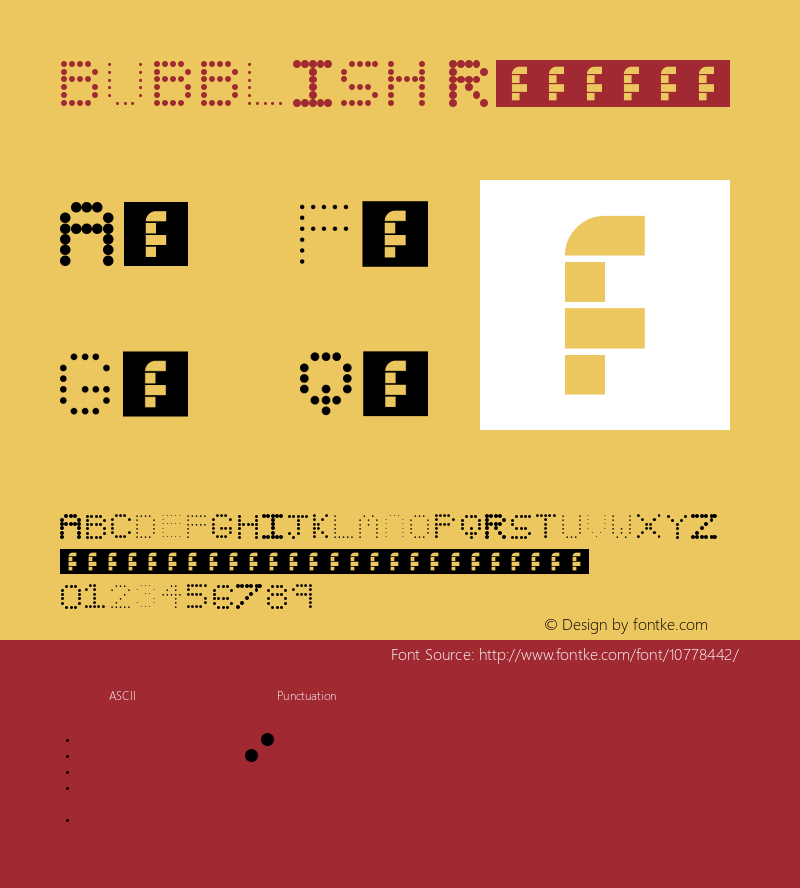 BUBBLISH Regular Version 1.0 Font Sample