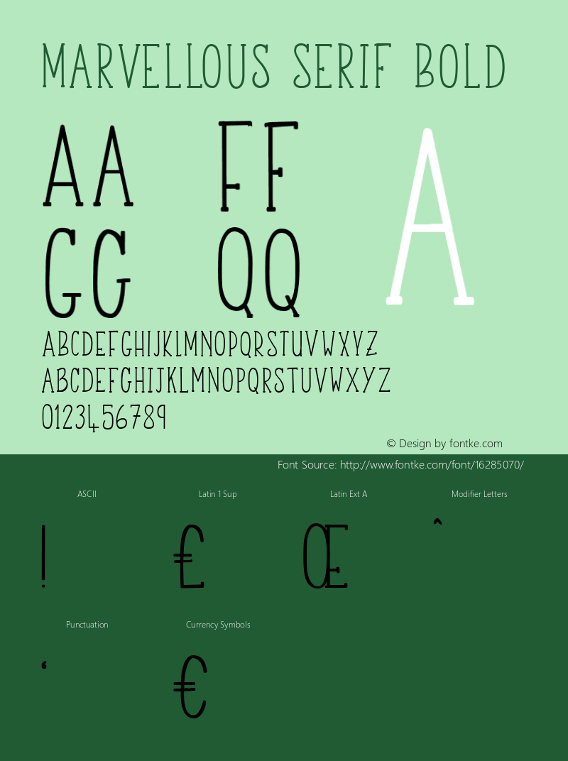 Marvellous Serif Bold Version 1.000;PS 001.001;hotconv 1.0.56 Font Sample