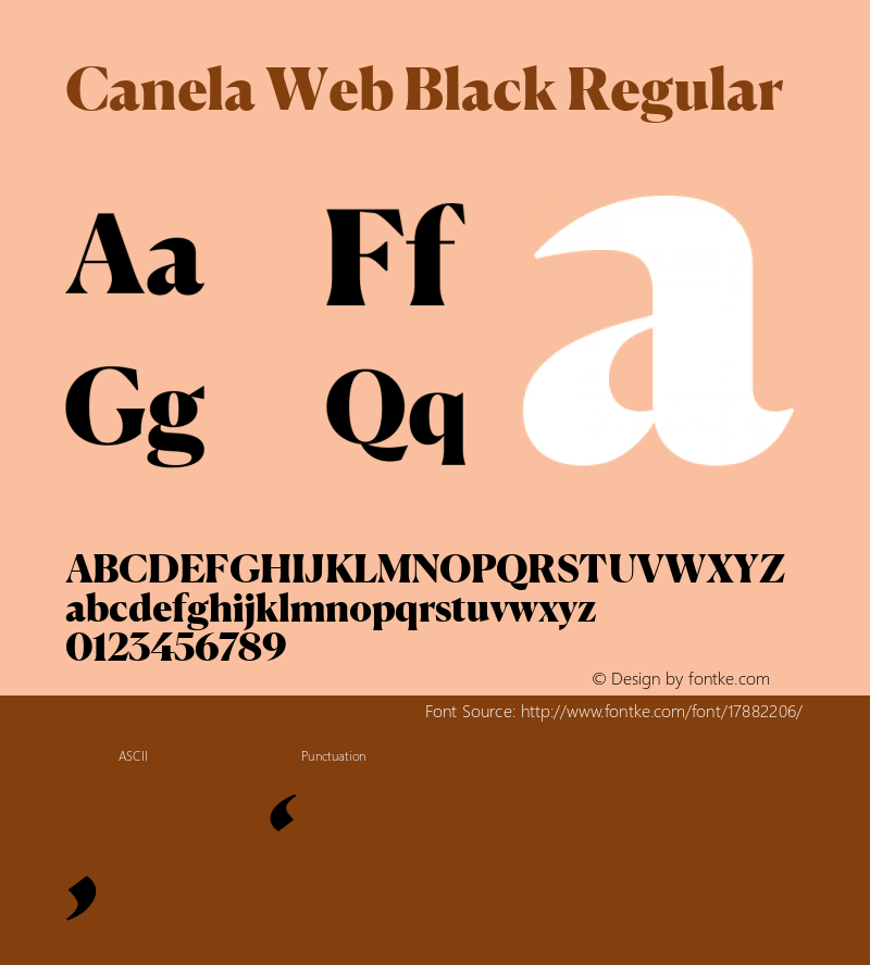 Canela Web Black Regular Version 1.1 2016 Font Sample