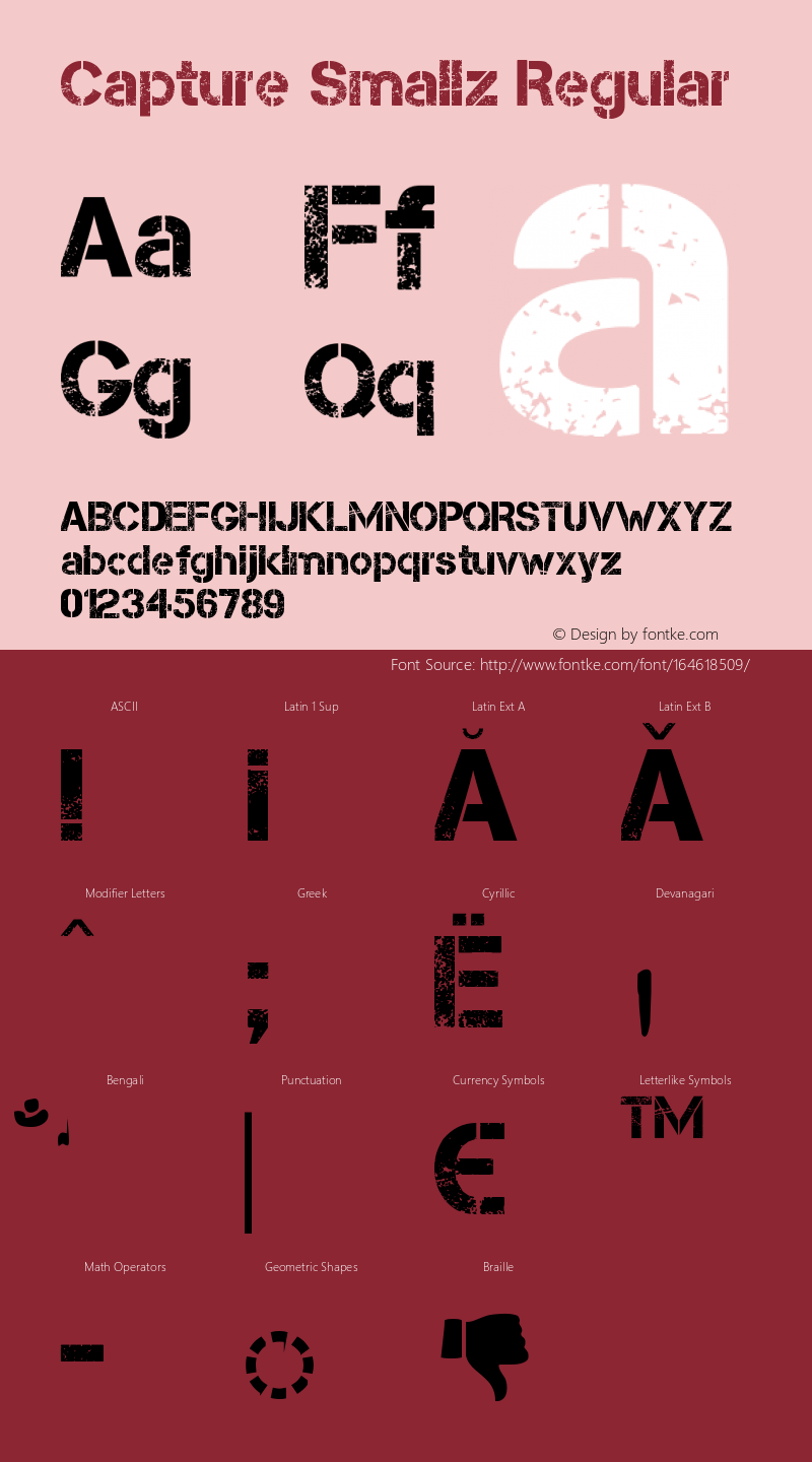 Capture Smallz Version 1.61 April 6, 2014 Font Sample