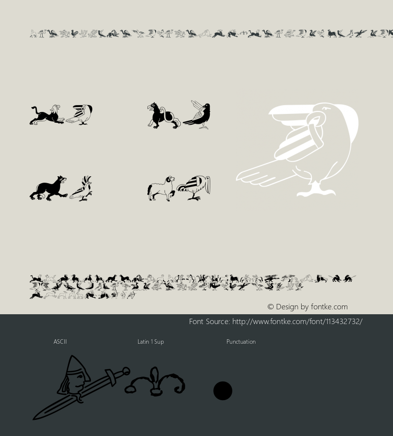 Linotype Invasion W05 Animals Version 2.00 Font Sample