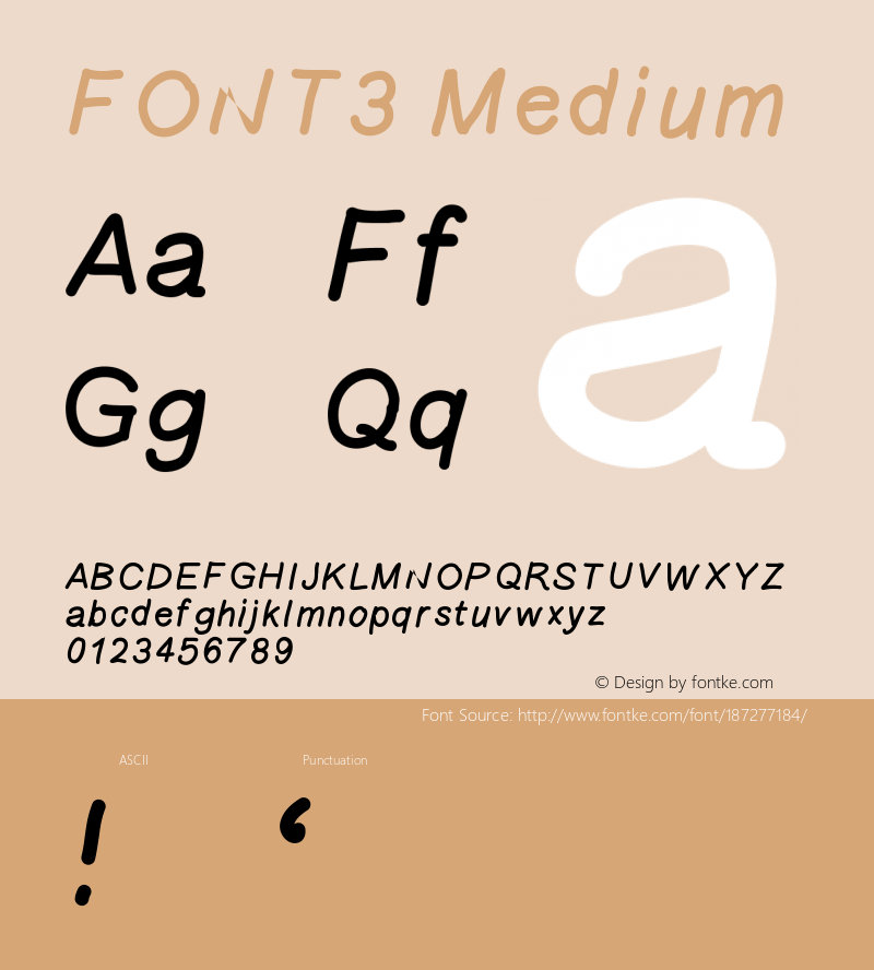 FONT3 Version 001.000图片样张