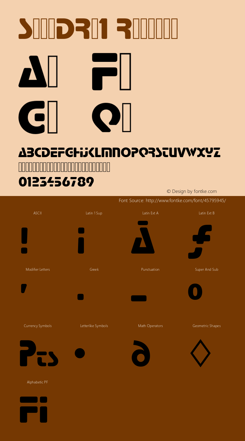 StopDRo1 Version 001.005 Font Sample