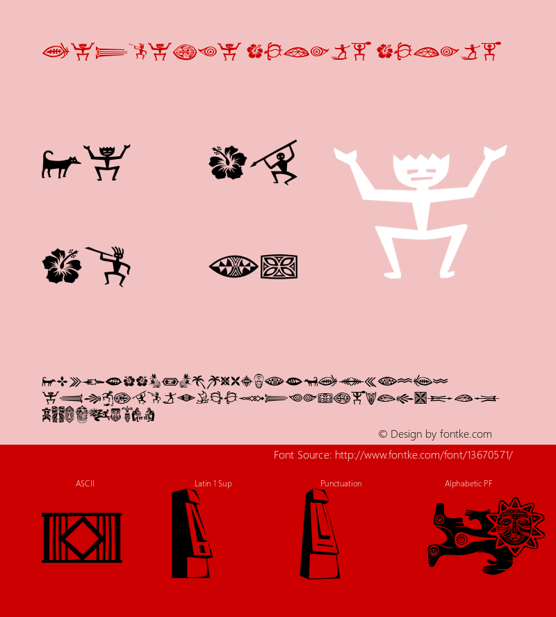 Tangaroa Glyphs Glyphs Version 1.01 Font Sample