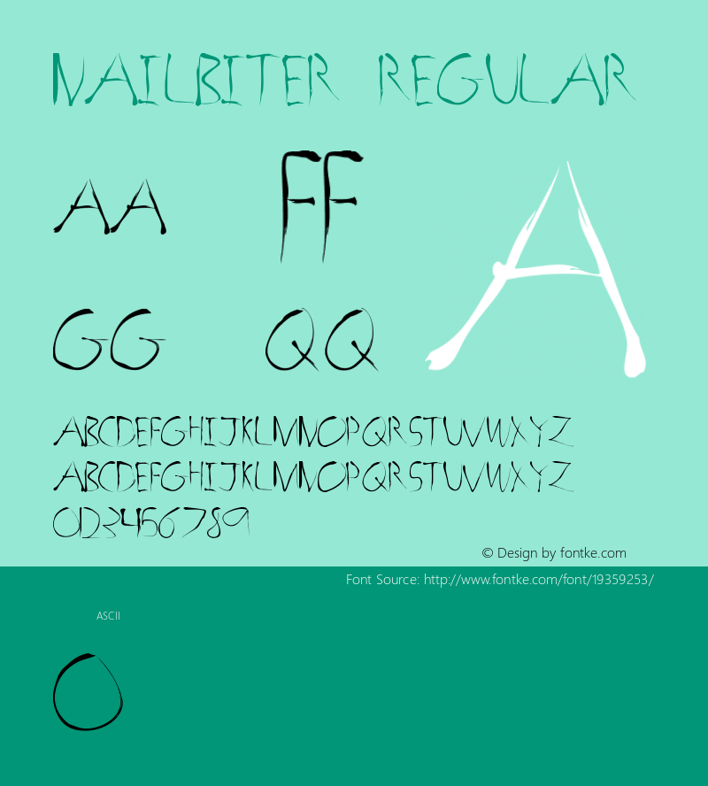 Nailbiter Version 1.000 Font Sample