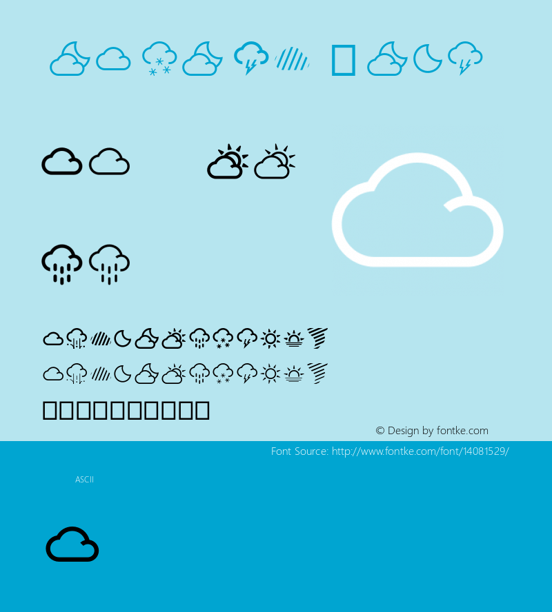 WeatherIcons Medium Version 001.000 Font Sample