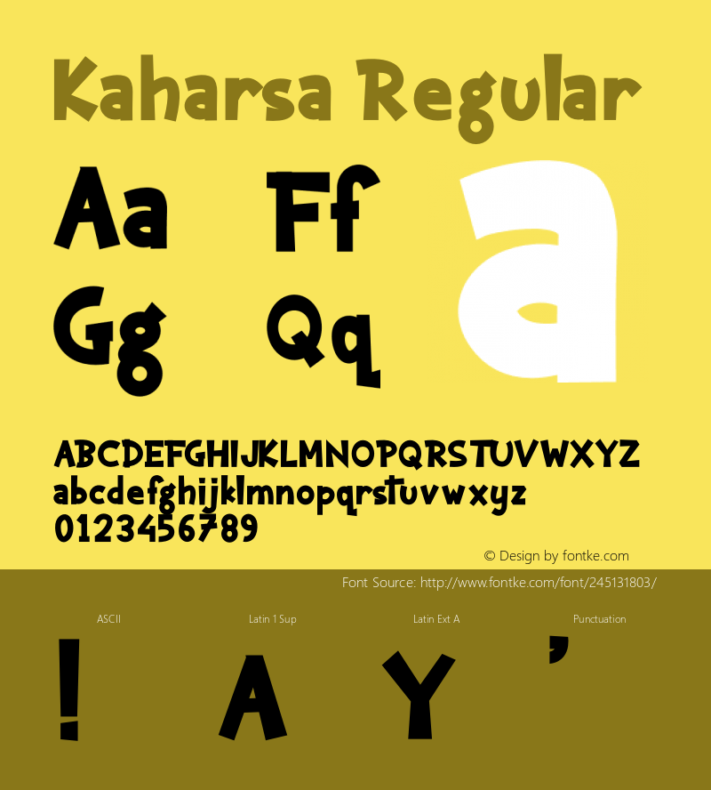 Kaharsa Version 1.012;Fontself Maker 3.5.7图片样张