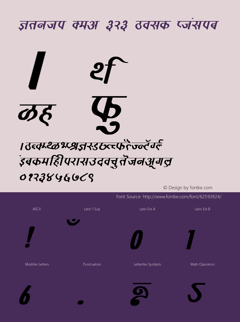 Kruti Dev 323 1.0 Fri Apr 04 03:57:14 1997 Font Sample