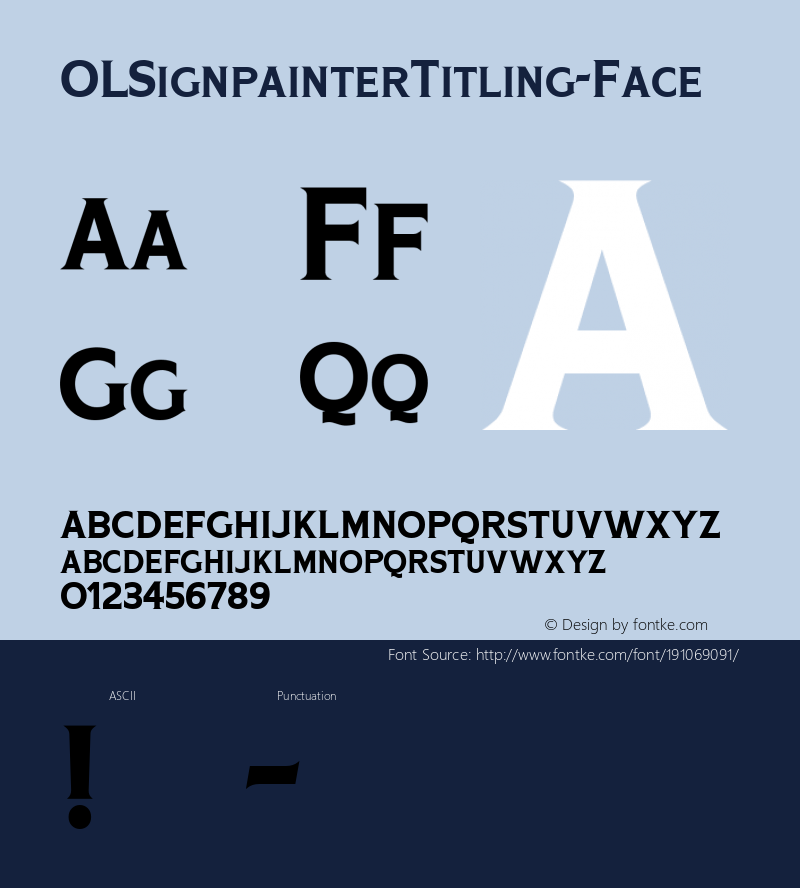 ☞OL Signpainter Titling Face Version 1.60;com.myfonts.easy.ortizlopez.ol-signpainter-titling.face.wfkit2.version.42DY图片样张