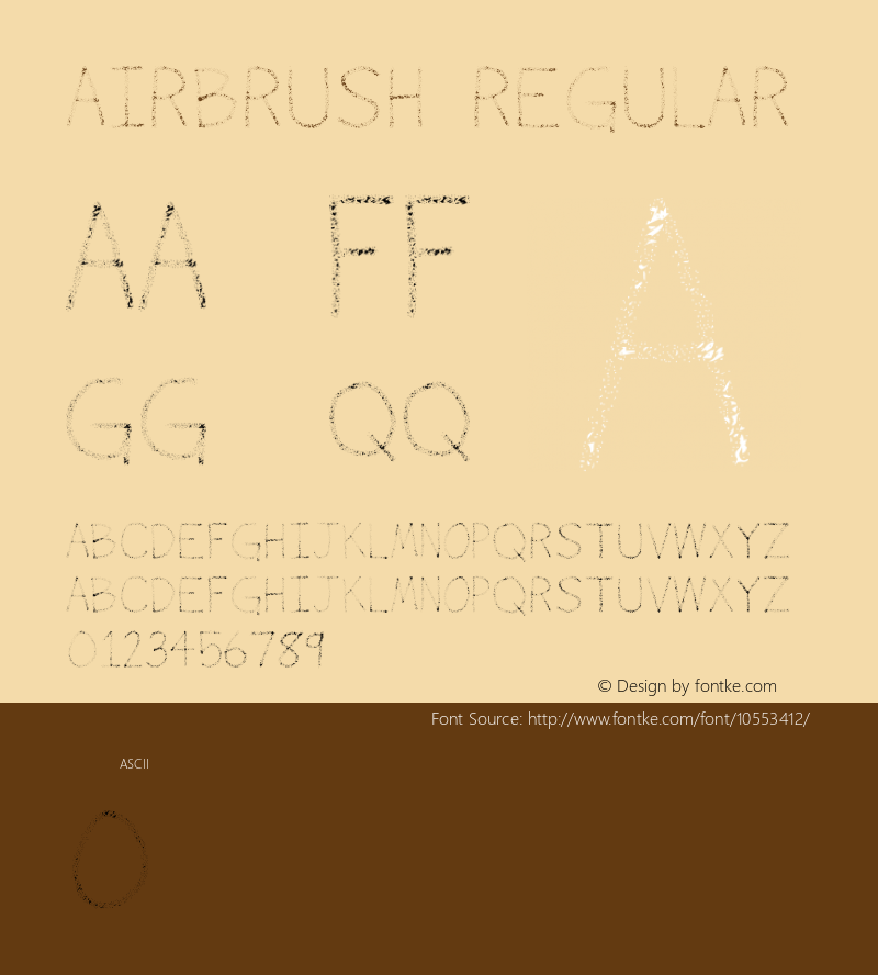 Airbrush Regular 001.000 Font Sample