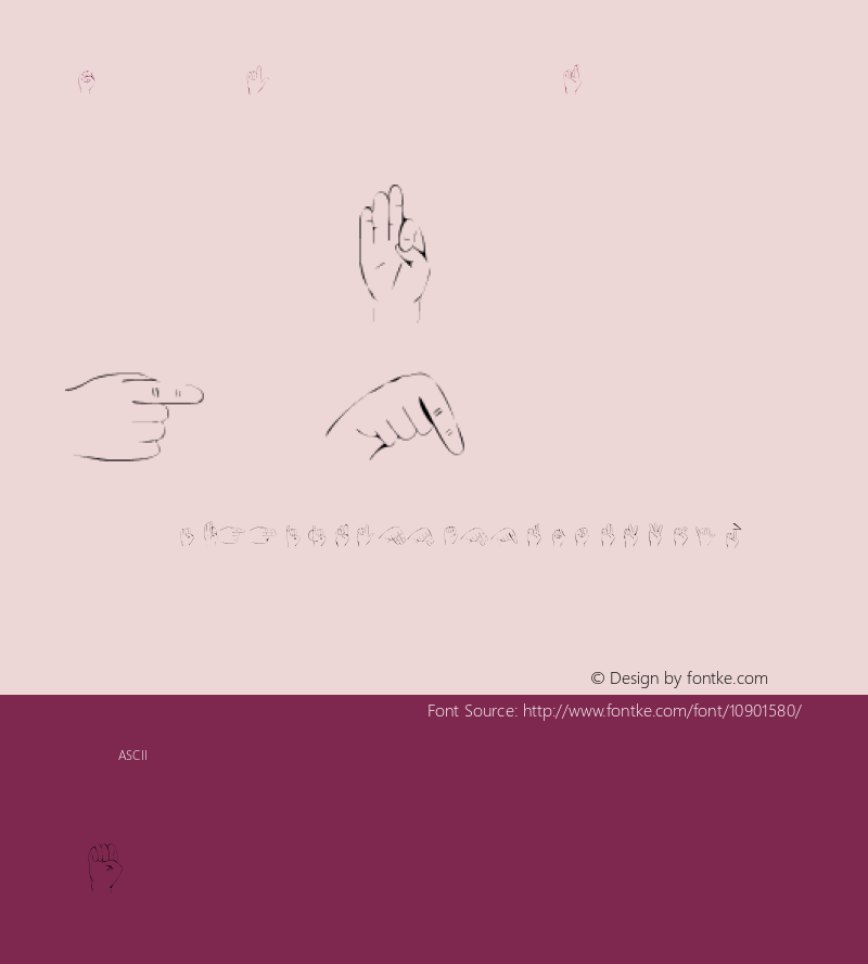 Sign Language Regular Version 001.001 Font Sample