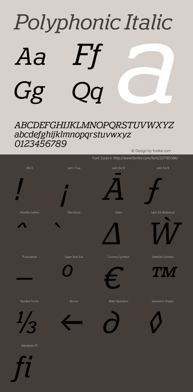 Polyphonic Italic Version 1.000;PS 001.000;hotconv 1.0.88;makeotf.lib2.5.64775图片样张