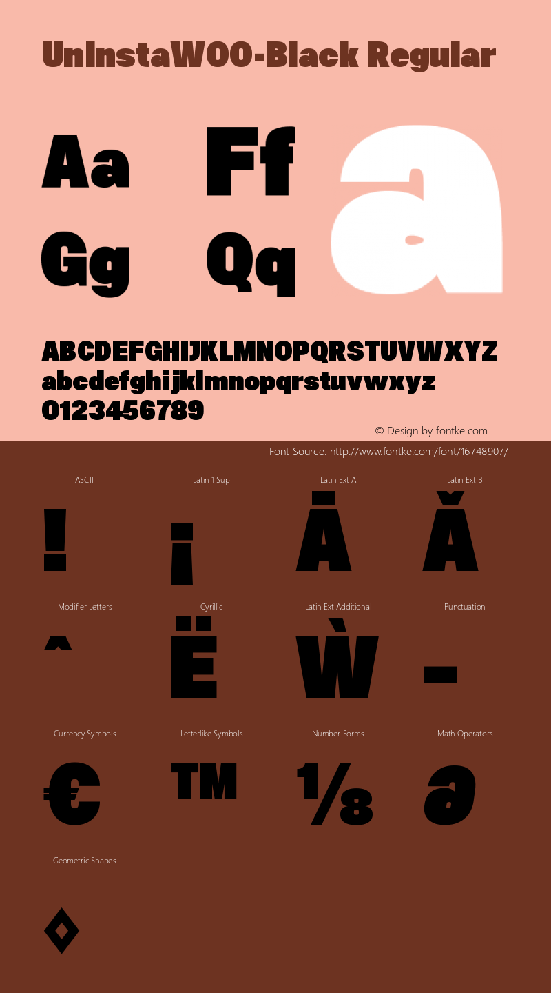 UninstaW00-Black Regular Version 1.00 Font Sample