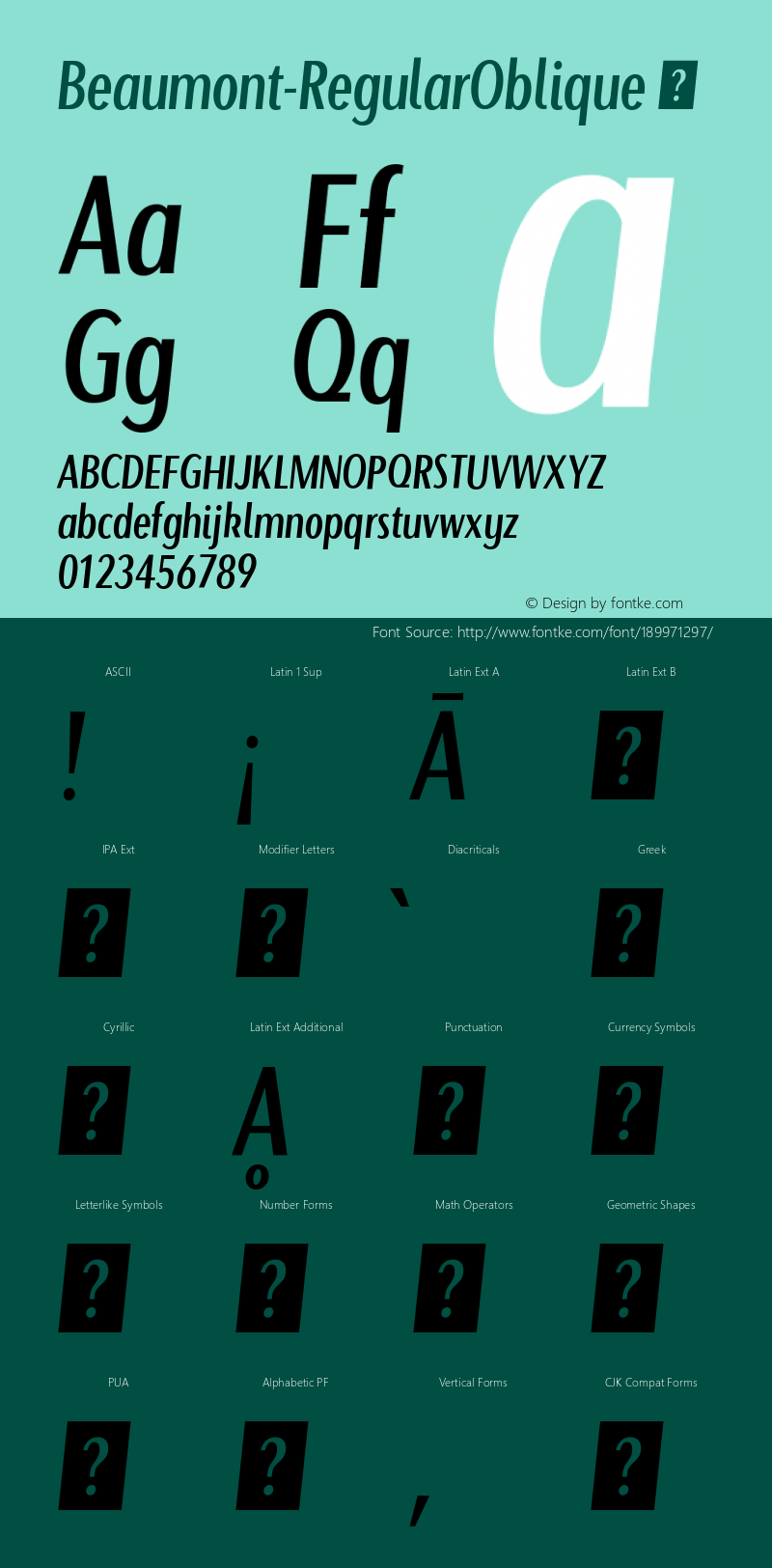 ☞Beaumont Italic Version 1.000;com.myfonts.easy.studio-buchanan.beaumont.italic.wfkit2.version.4Gwh图片样张