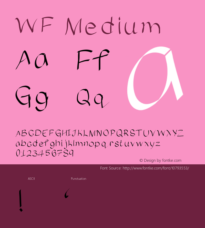 WF Medium Version 001.000 Font Sample