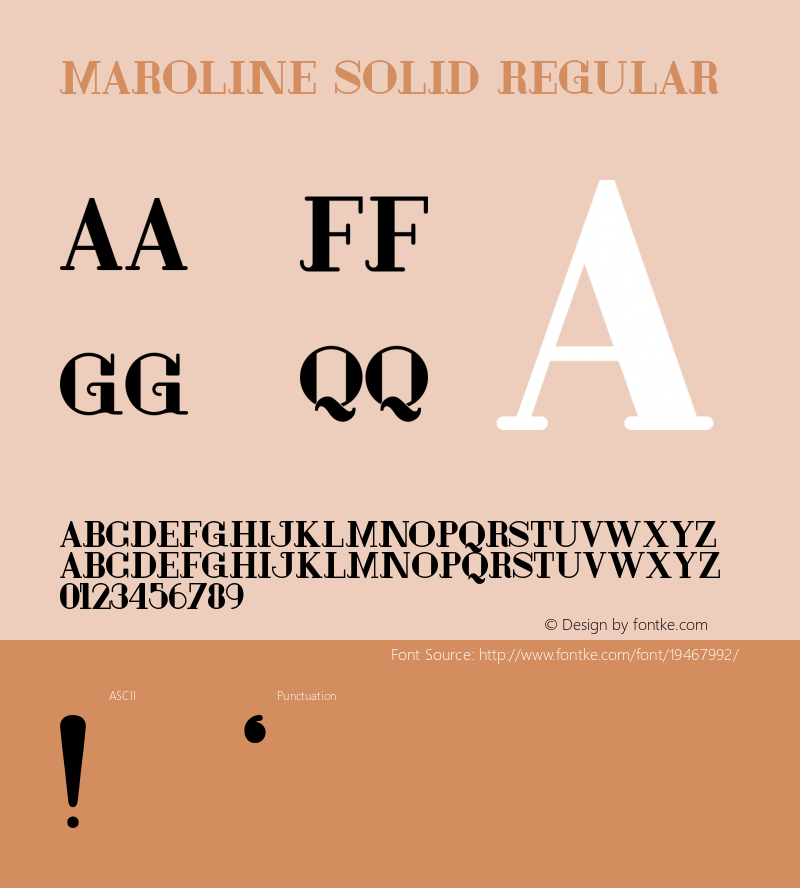 MarolineSolid Version 0.000 Font Sample