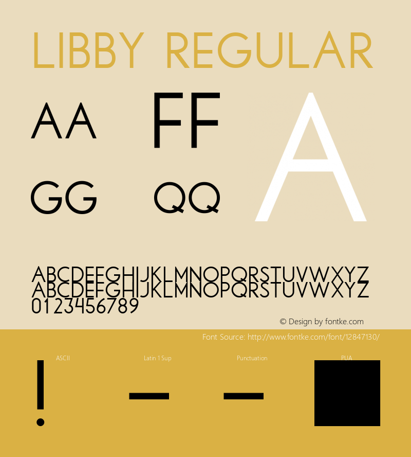 Libby Regular Version 1.00 Font Sample