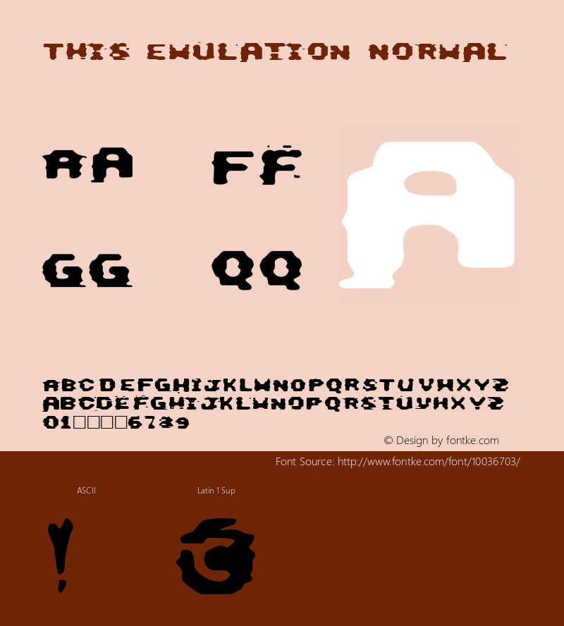 This Emulation Normal 1.0 Wed Jun 18 23:59:38 1997 Font Sample