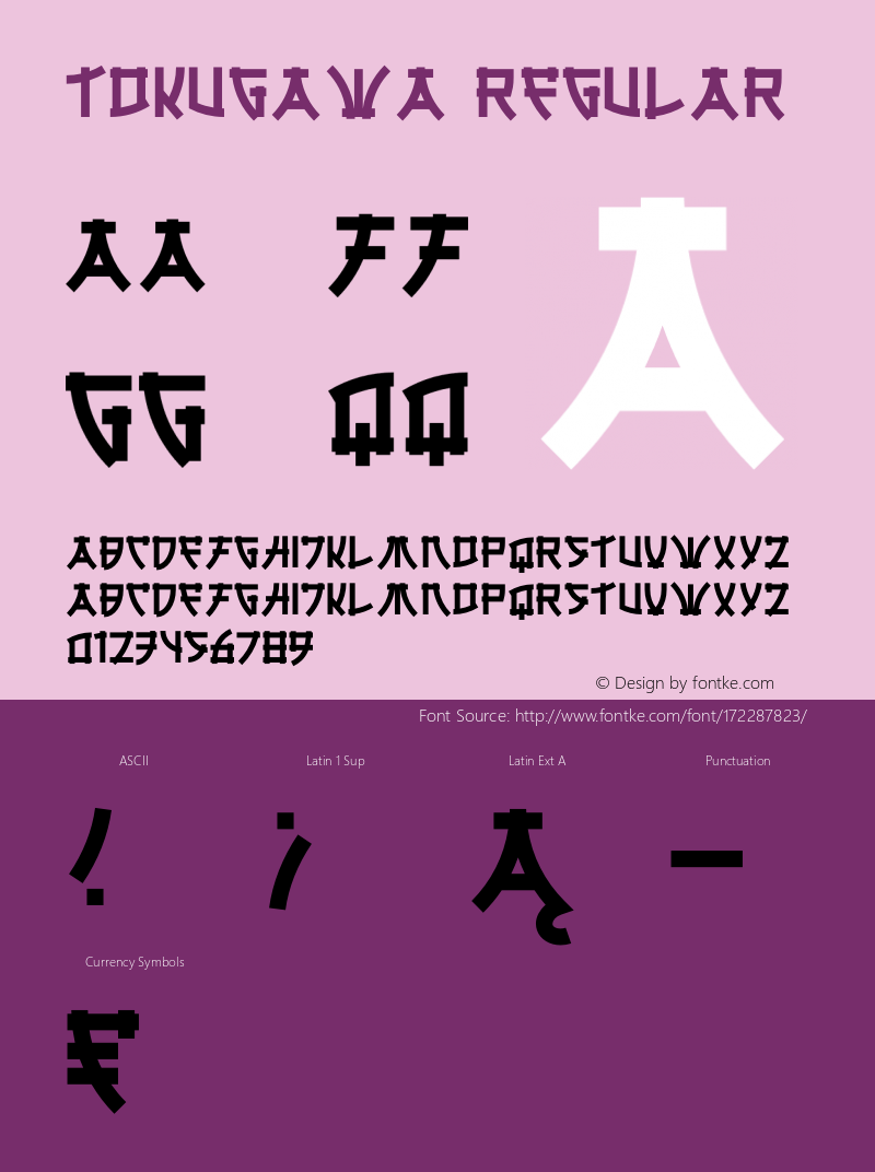 Tokugawa Version 1.00;August 10, 2021;FontCreator 13.0.0.2681 64-bit图片样张