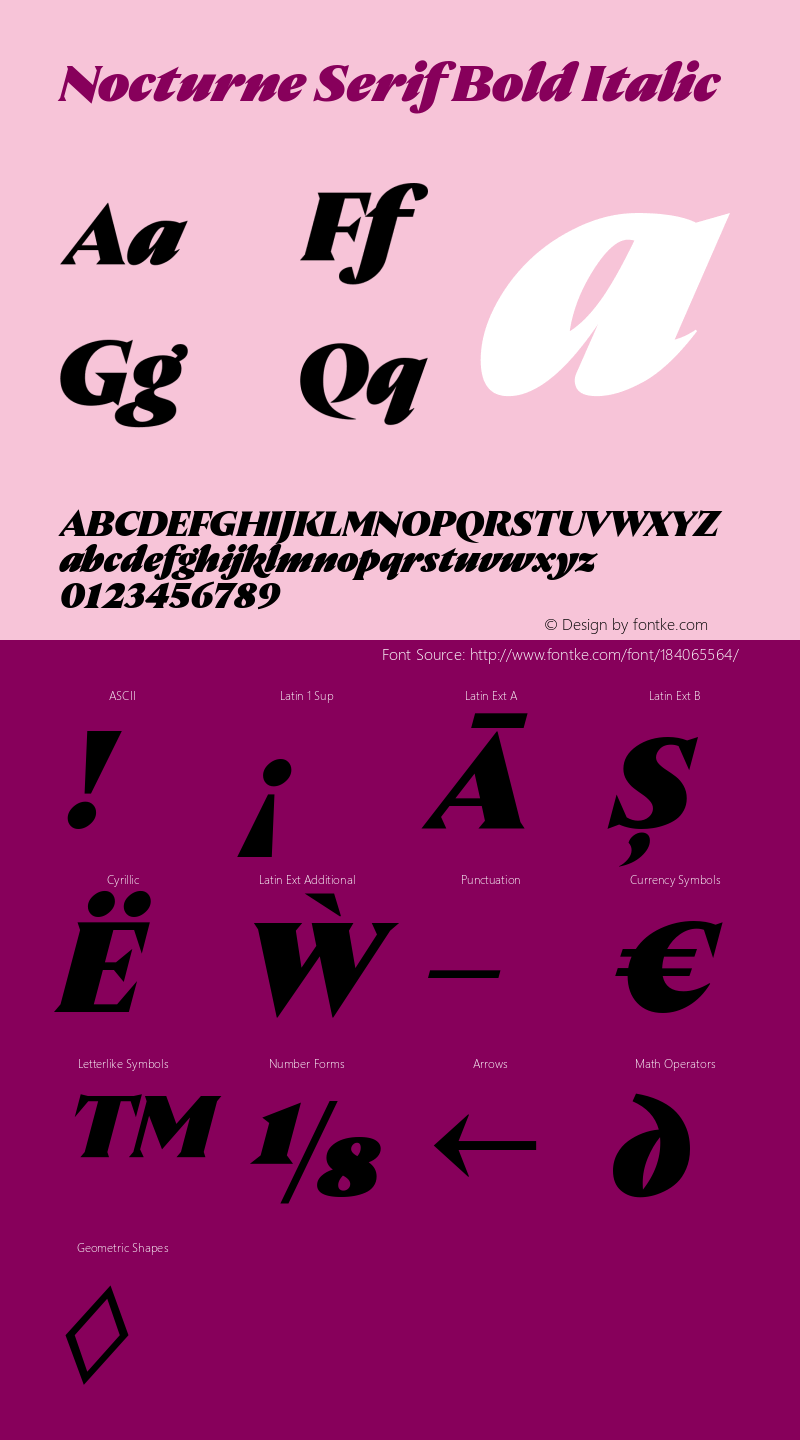 Nocturne Serif Black italic Version 1.000;PS 001.000;hotconv 1.0.88;makeotf.lib2.5.64775图片样张