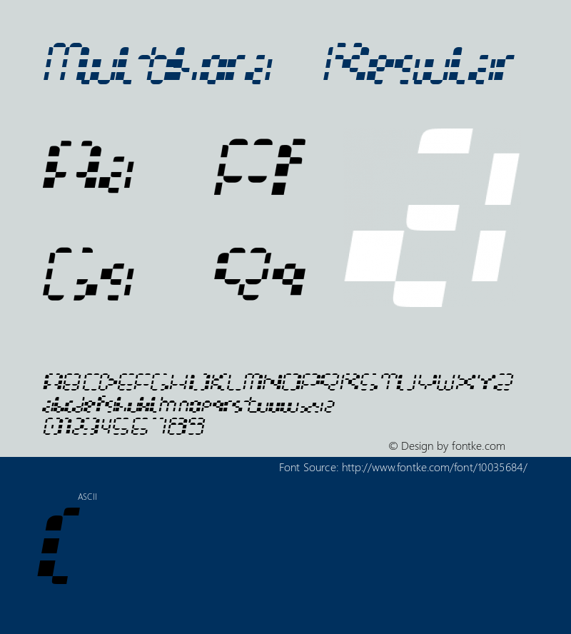 Multihora Regular 001.001 Font Sample