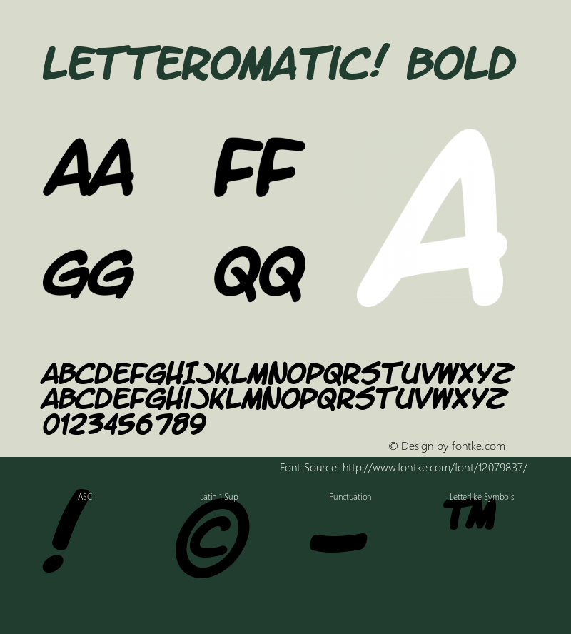 LetterOMatic! Bold Macromedia Fontographer 4.1 9/22/00 Font Sample