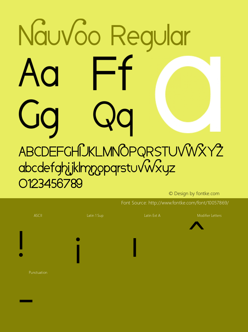 Nauvoo Regular Macromedia Fontographer 4.1 10/7/00 Font Sample