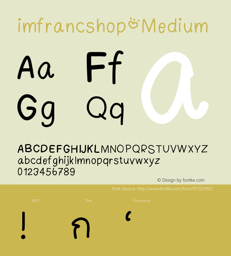 imfrancshop Version 001.000 Font Sample