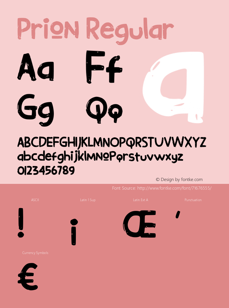 Prion Version 1.0 Font Sample