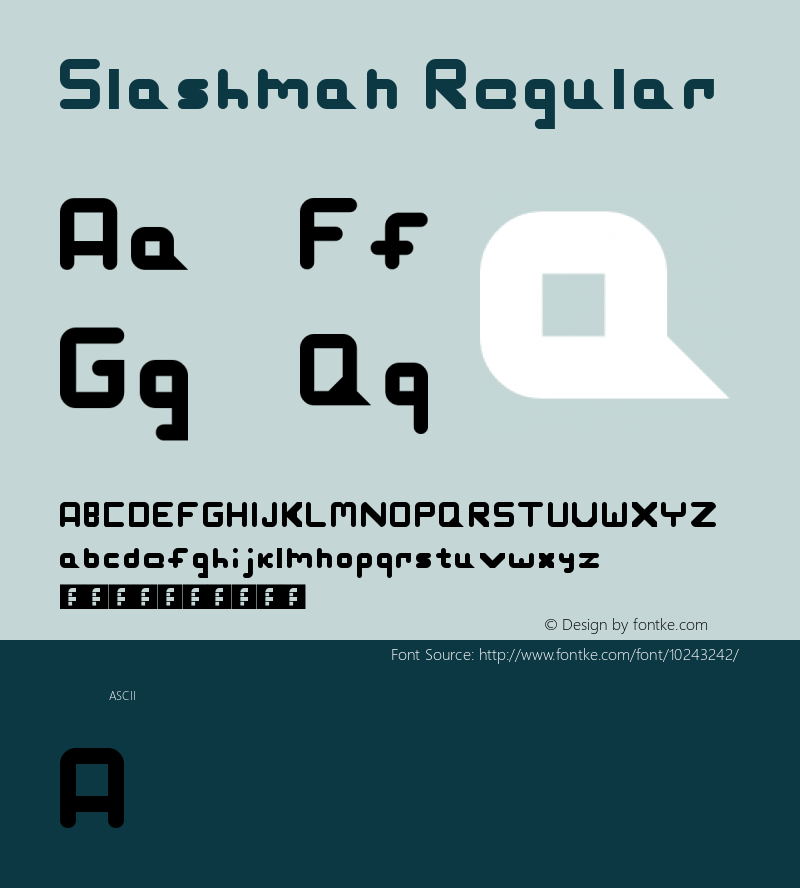 Slashman Regular Version 1.0 Font Sample