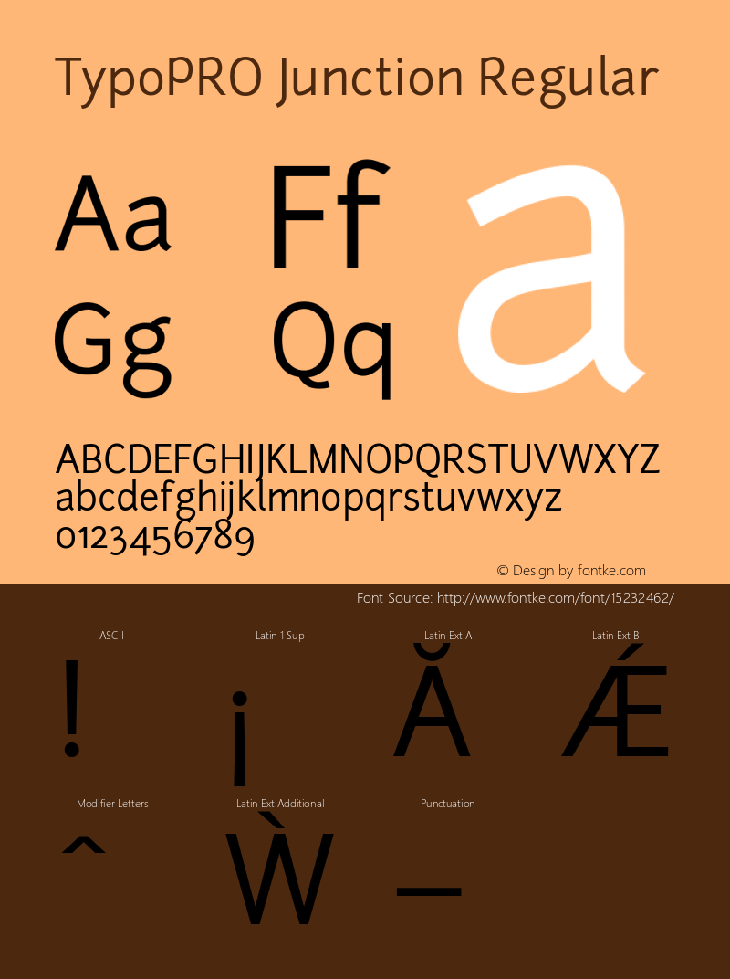 TypoPRO Junction Regular Version 1.056 Font Sample