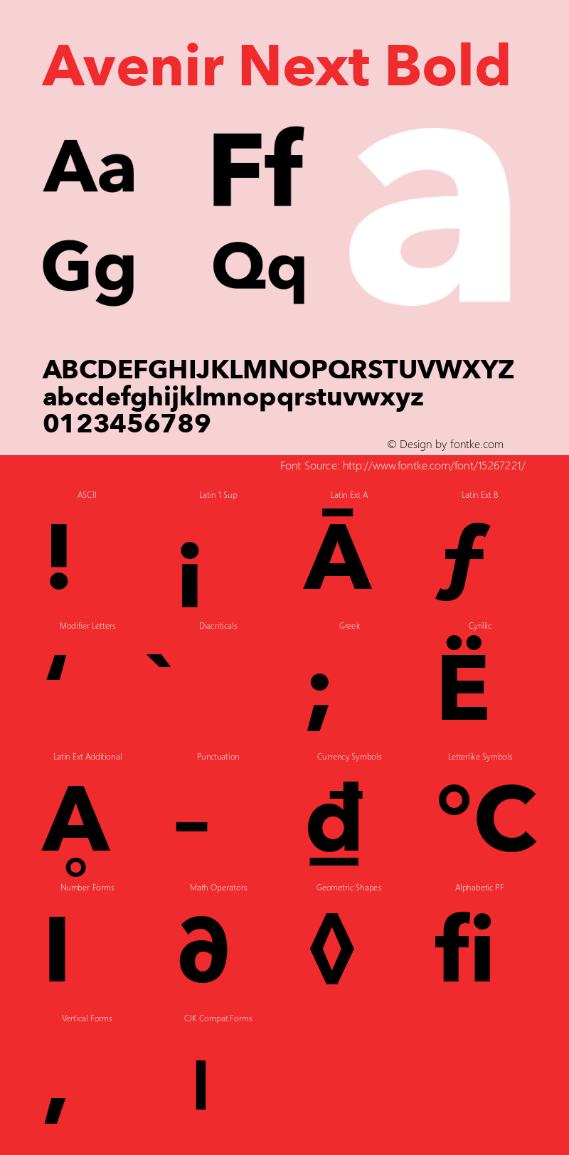 Avenir Next Bold 8.0d5e6 Font Sample