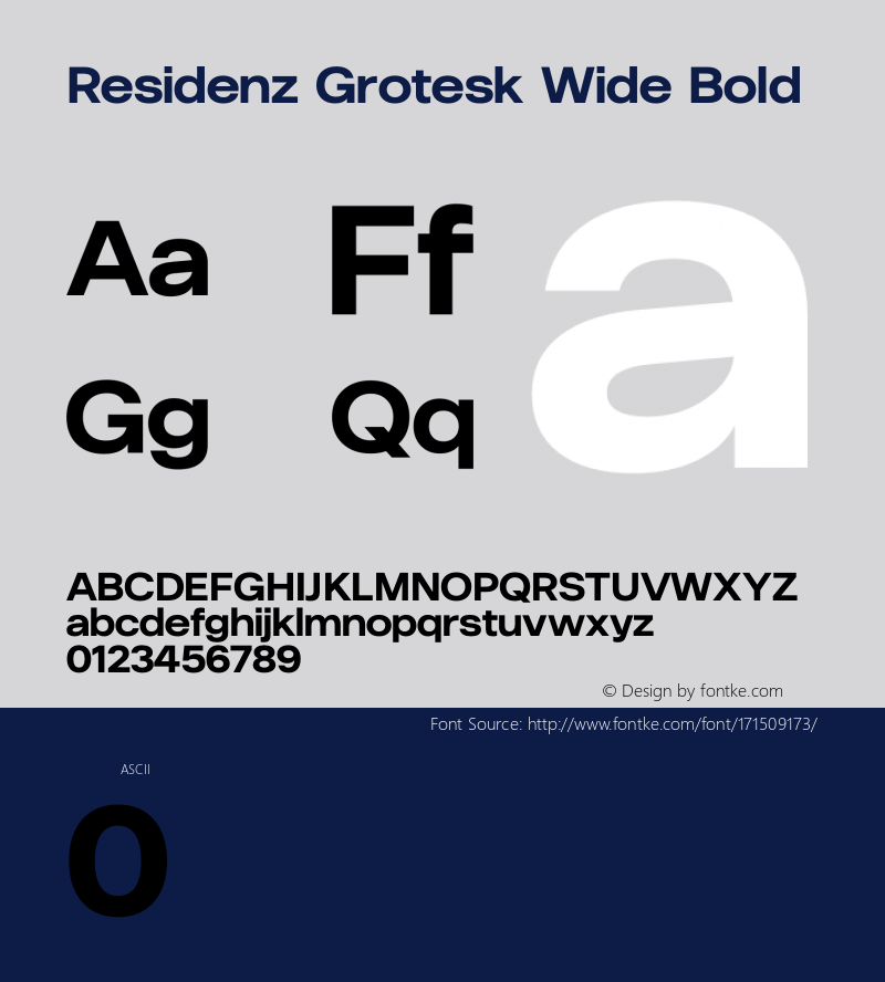 Residenz Grotesk Wide Bold Version 0.940图片样张