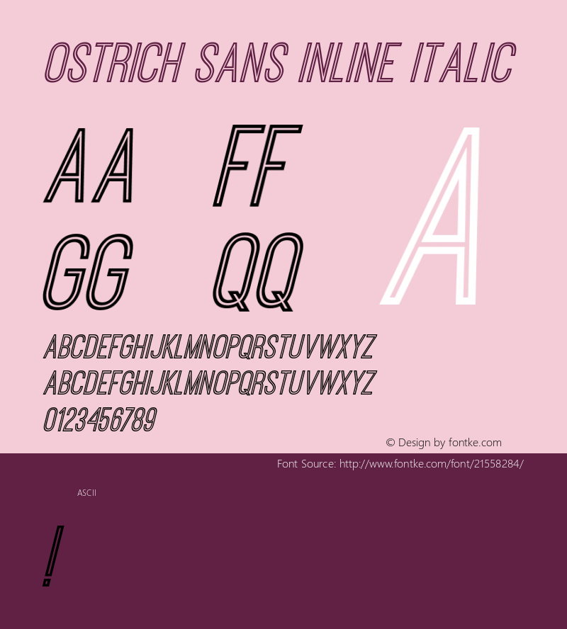 OstrichSansInline Version 1.0 Font Sample