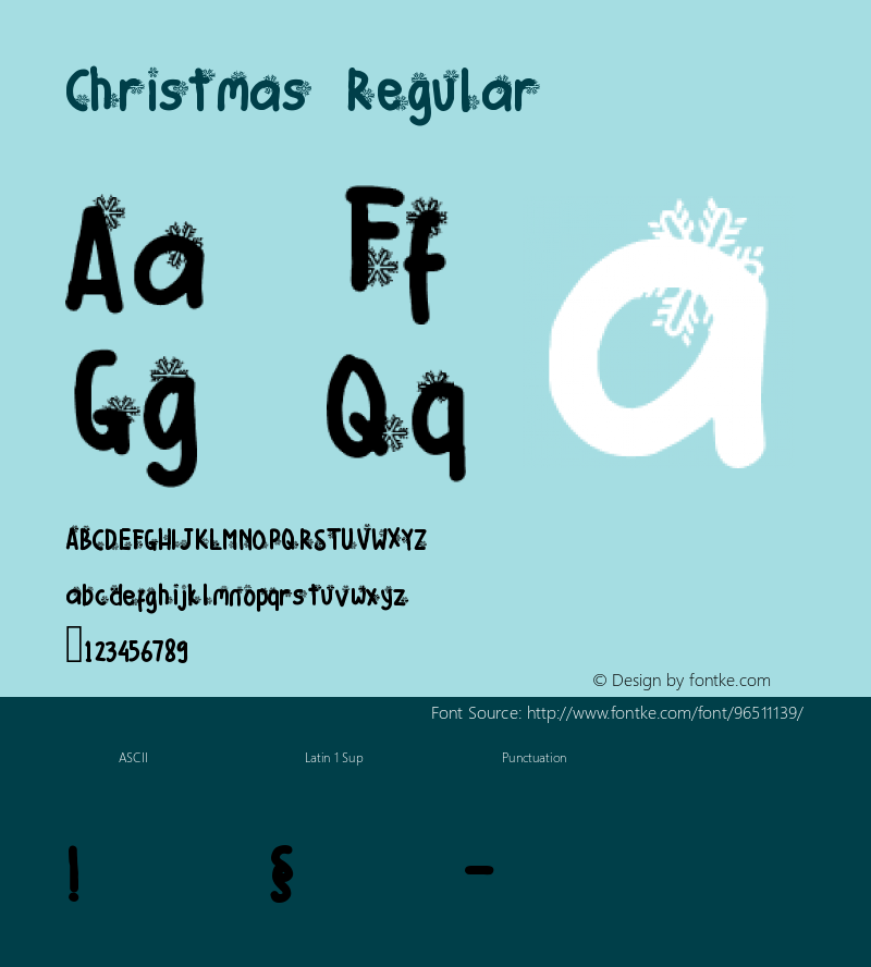 Christmas 1.0 Font Sample