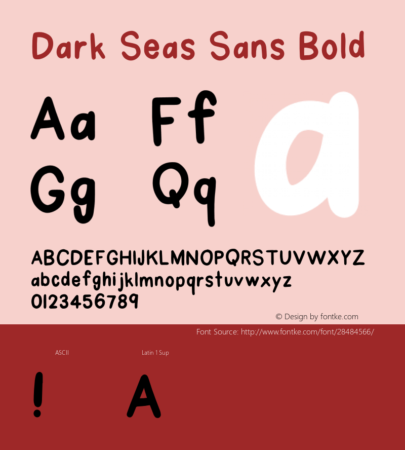 Dark Seas Sans Bold Version 1.002;Fontself Maker 2.3.5 Font Sample