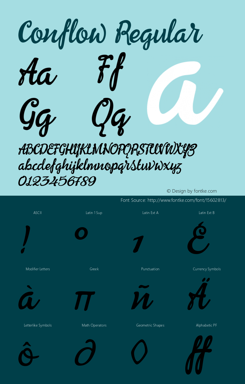 Conflow Regular 1.000 Font Sample