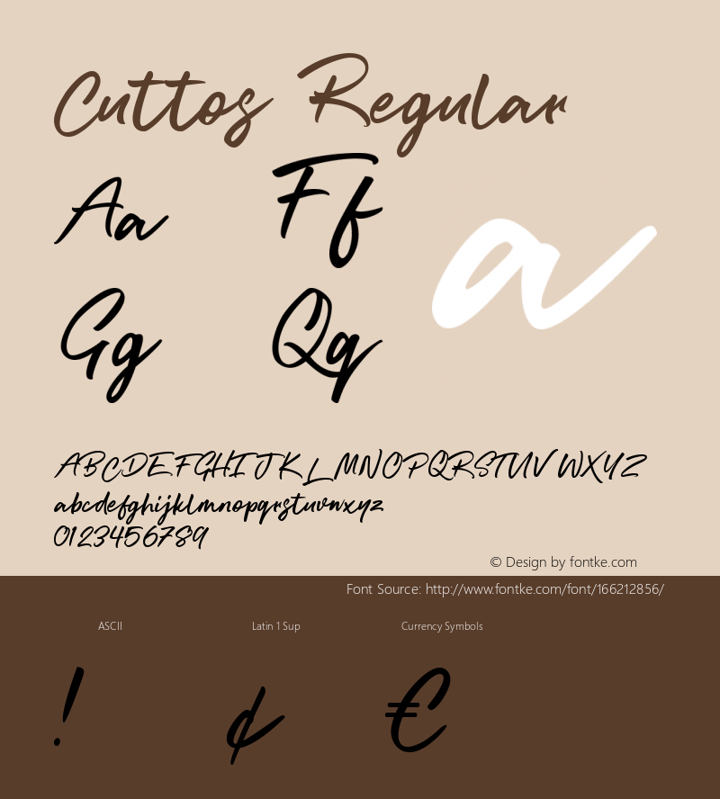 Cuttos Version 1.000 Font Sample