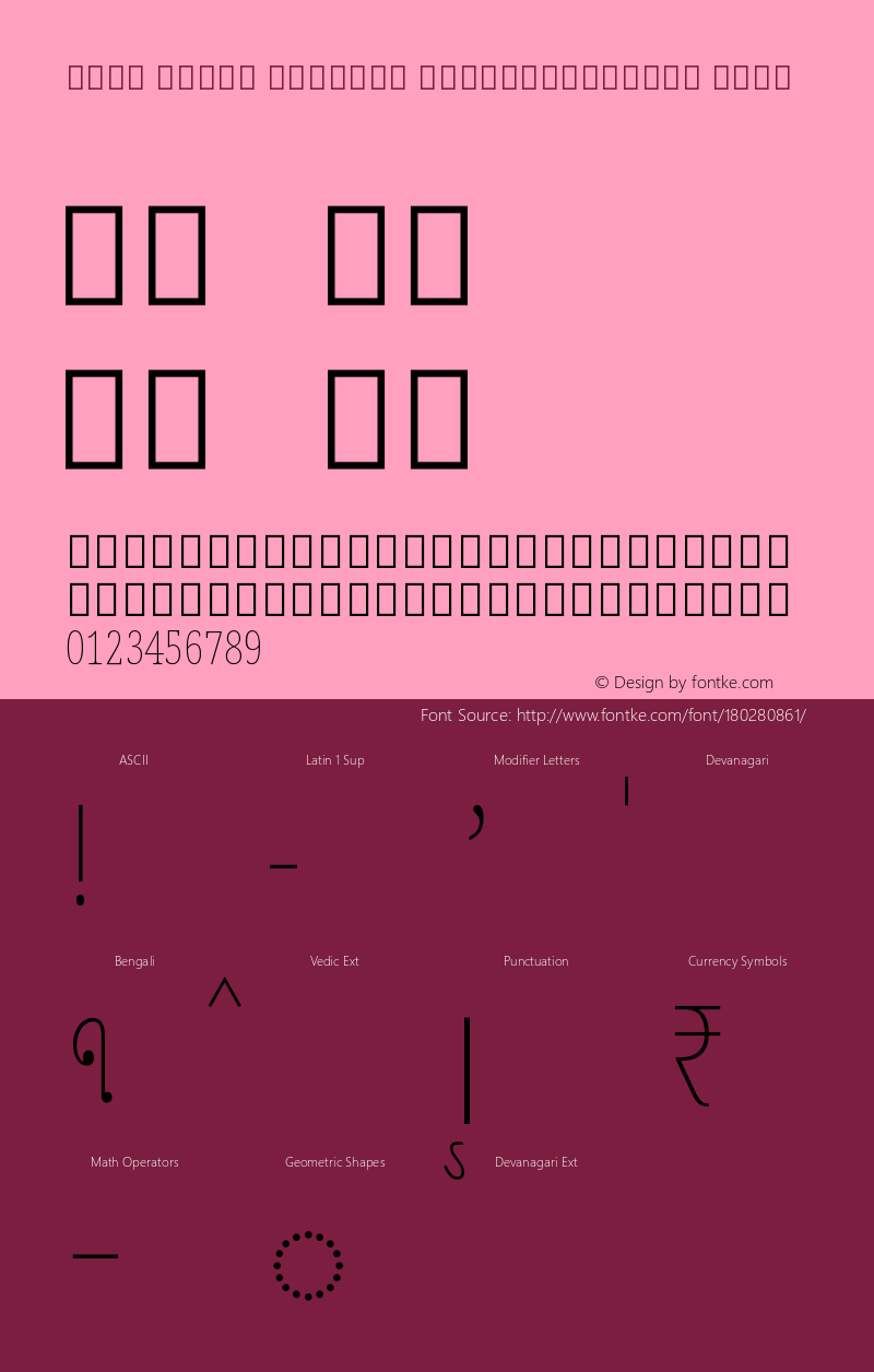 Noto Serif Bengali ExtraCondensed Thin Version 2.001图片样张