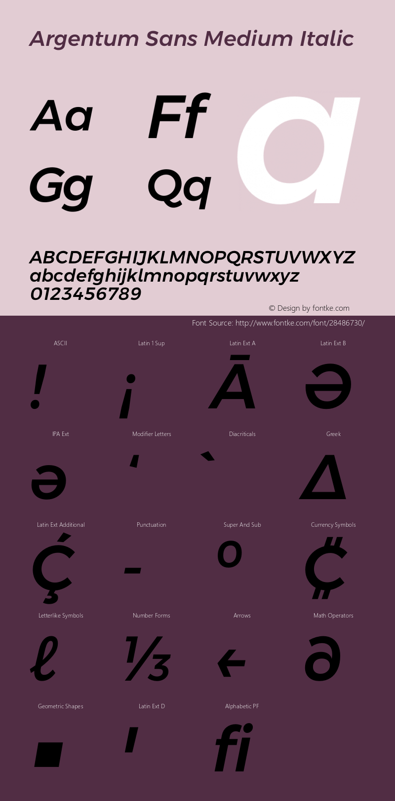 Argentum Sans Medium Italic Version 5.001;January 29, 2019;FontCreator 11.5.0.2425 64-bit Font Sample