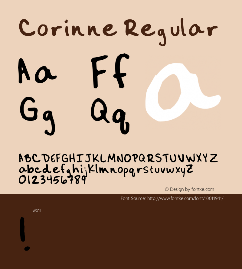 Corinne Regular 12 Font Sample