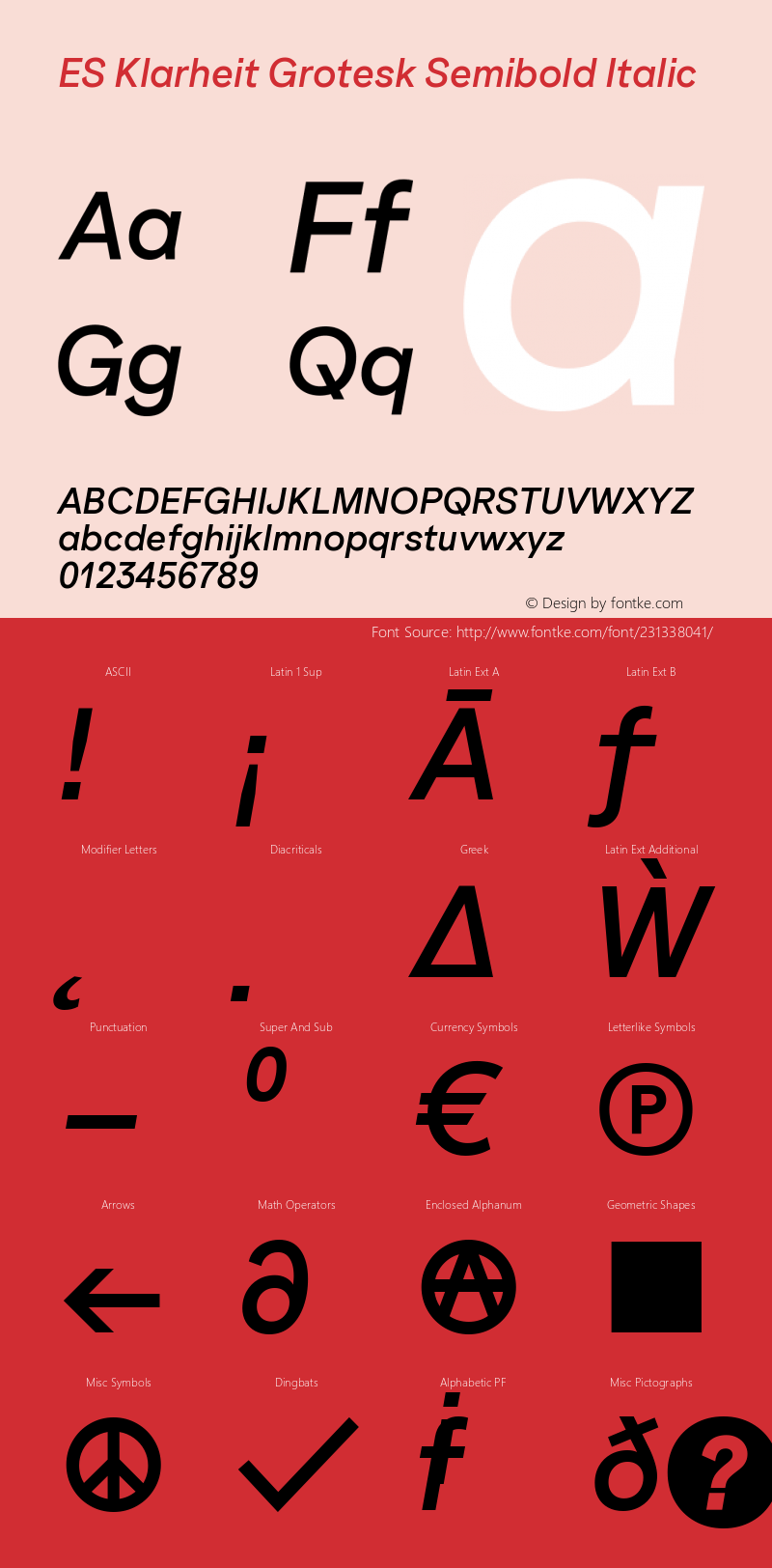 ES Klarheit Grotesk Semibold Italic Version 1.009图片样张