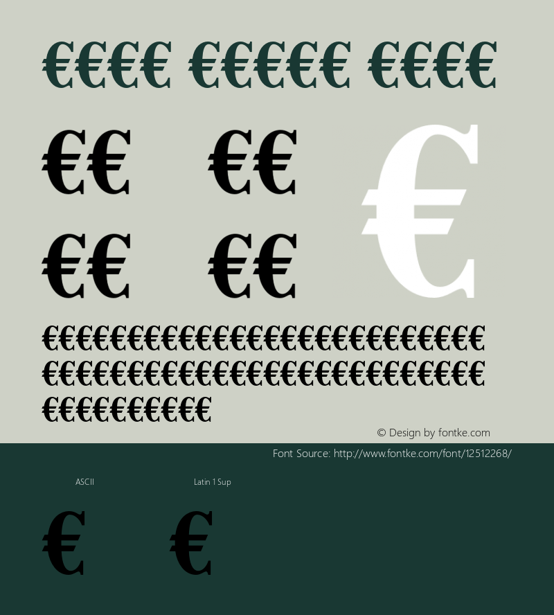 Euro Serif Bold 001.000 Font Sample