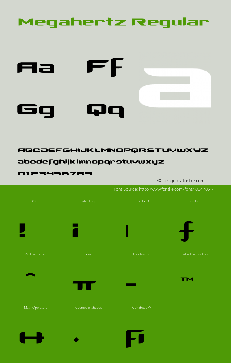 Megahertz Regular 001.000 Font Sample